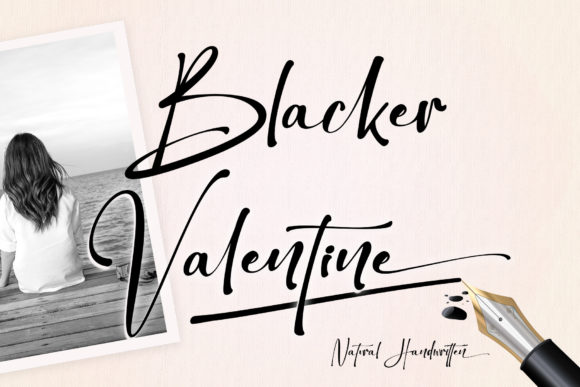 Blacker Valentine: A Handwritten Font for Elegant Web Design