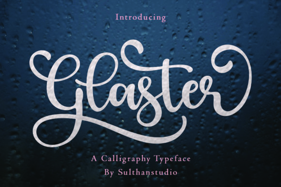 Glaster: A Bold and Elegant Script Font for Editorial Design
