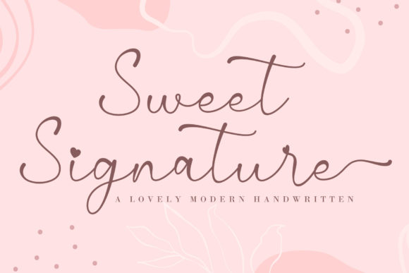 Sweet Signature: A Romantic and Sweet Handwritten Font